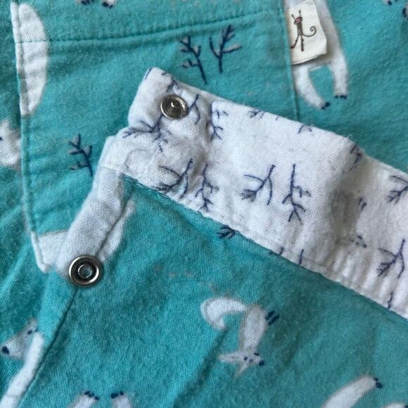 Munki Munki Bamboo Cotton Polar Bear Blue Womens Pajamas Soft Colorful Pattern - Picture 5 of 8